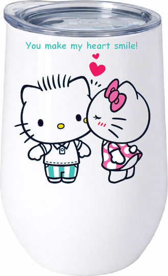 Hello Kitty Dear Daniel Valentine's Day No66 Glass Thermos Stainless Steel Double Wall 500ml – Premium Quality