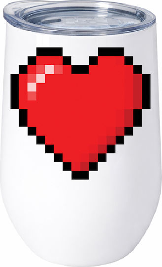 Minecraft Love Heart No15 Ποτήρι Θερμός Ανοξείδωτο Διπλό Τοίχωμα 500ml – Premium Ποιότητα Αγίου Βαλεντίνου