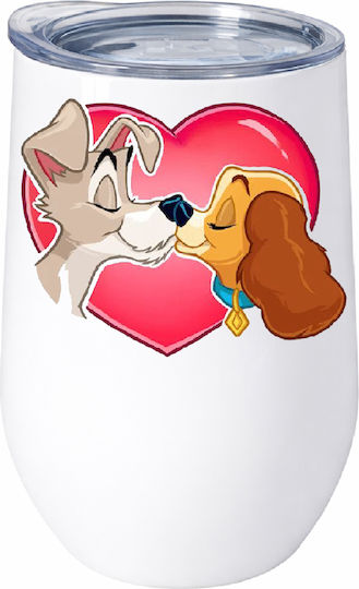 Valentine Lady Tramp Love No95 Glass Thermos Stainless Steel Double Wall 500ml – Premium Quality