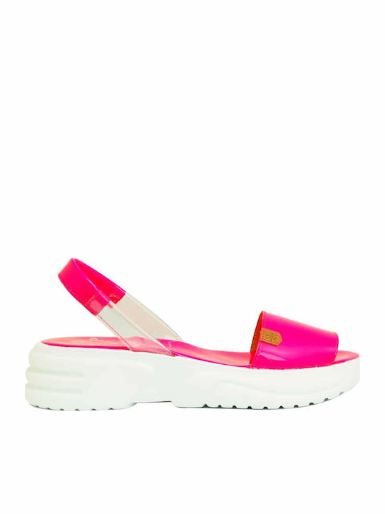 Menorquinas Popa Flache Sandalen Für Damen Rosa