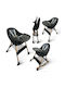 ForAll Bebe Foldable Baby Highchair 4 in 1 with Adjustable Height Black