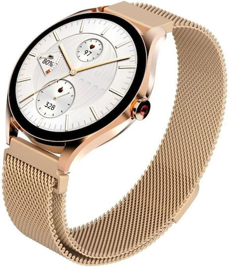 HiFuture Aura 2 Smartwatch με Παλμογράφο (Ροζ Χρυσό)