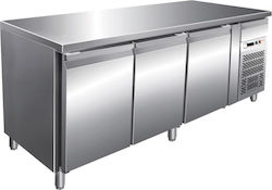 Πάγκος Ψυγείο Συντήρησης Inox 3 Πόρτες Gn1/1 180x70x86cm +1°c Έως +8°c