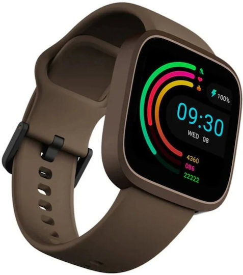 HiFuture Edge Aluminium Smartwatch mit Pulsmesser (Braun)