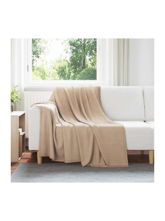 vidaXL Ριχτάρι Πολυθρόνας Fleece 200x150εκ. Καμηλοπάρδαλη