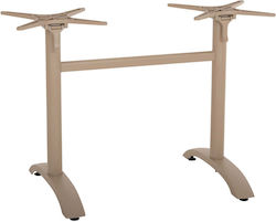 Freebox Schreibtischbasis Aluminium Cappuccino 78x59cm