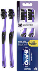 Oral-B 3d White Четка за зъби Medium Лилав 2бр