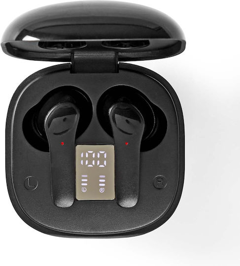 Nedis In-ear Bluetooth Handsfree Ακουστικά με Θήκη Φόρτισης Μαύρα