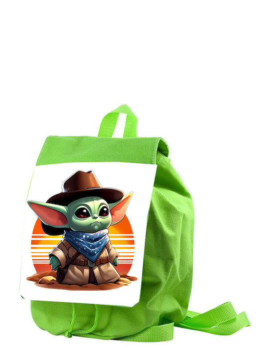 Kids Bag Baby Yoda Green 26x20x10cm