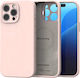 Spacecase Silicone Back Cover Silicon Roz (iPhone 15 Pro Max)