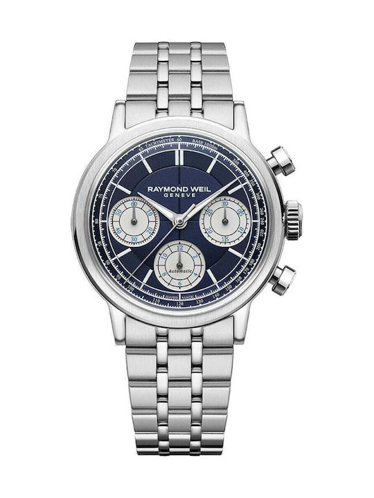 Raymond Weil Ανδρικό Ρολόι Μπαταρίας με Ασημί Μ...