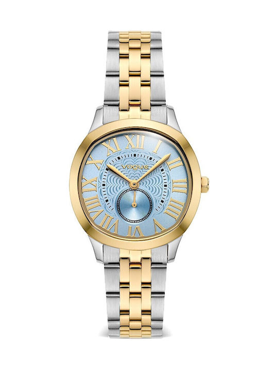 Vogue Γυναικείο Ρολόι 33mm Μπαταρίας με Χρυσό Μεταλλικό Μπρασελέ