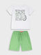 Kids' Set with Shorts Summer 2pcs Green Bike