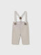 Kids Fabric Dungarees Gray