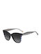 Carolina Herrera Unisex Sunglasses with Black Horn-Rimmed Frame and Grey Gradient Lenses HER 0390/S 807/9O