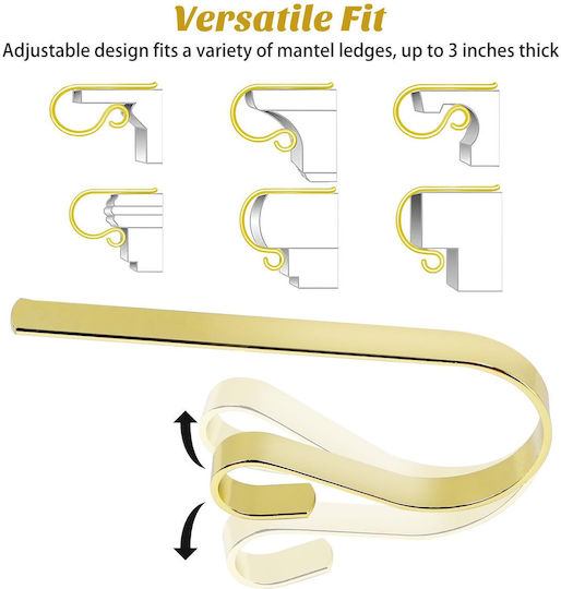 Incycall Christmas Stocking Metal Clips 10 Pieces Gold Silver