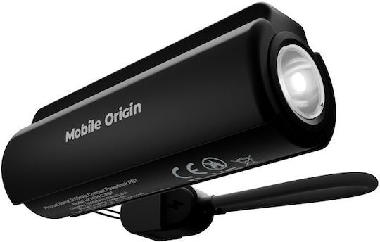Mobile Origin PB7 with Flashlight and USB-C Cable Power Bank 5000mAh 12W Μαύρο