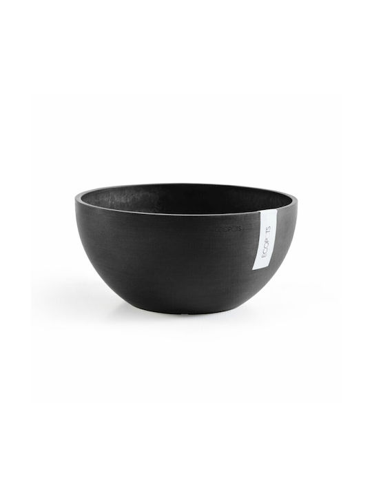 Ecopots Γλάστρα Πλαστική Σκούρο Γκρι 30x30x14εκ.