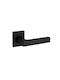 Deco Ceramica Πόμολο Μεσόπορτας με Ροζέτα DK1150-99 Ζεύγος με Επιστόμιο Ματ Μαυρο