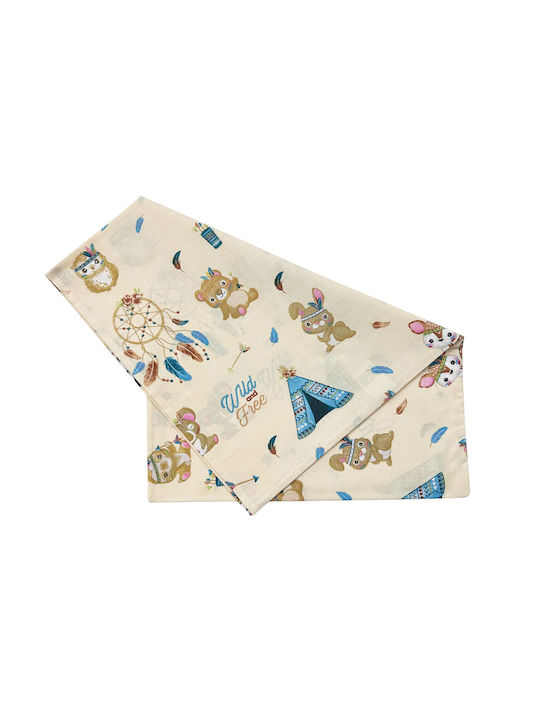 Bunny Bebe Boho Kids Pillowcase Made of 100% Cotton 33x45cm Beige