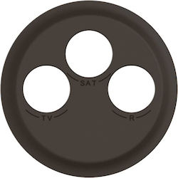 Celiane Plate TV Rd Sat Socket Black