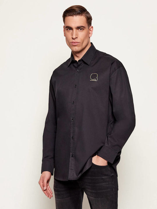 Karl Lagerfeld Baumwolle Hemd Black