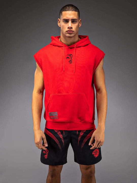 Φούτερ με Κουκούλα Red/black