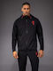 Sweatshirt with Hood Black/red