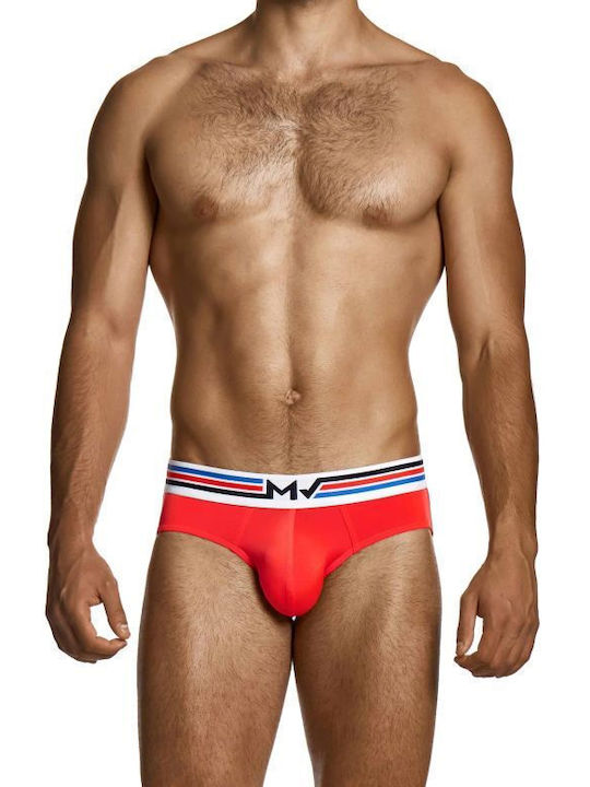 Herren Slips Red mit Mustern 1Packung