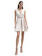 Summer Mini Evening Satin Beige Dress