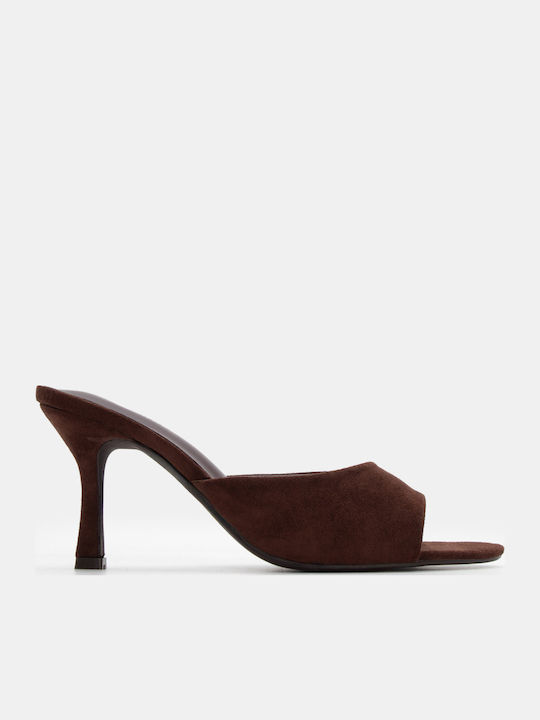 Luigi Suede Women's Mules with Thin High Heel i...