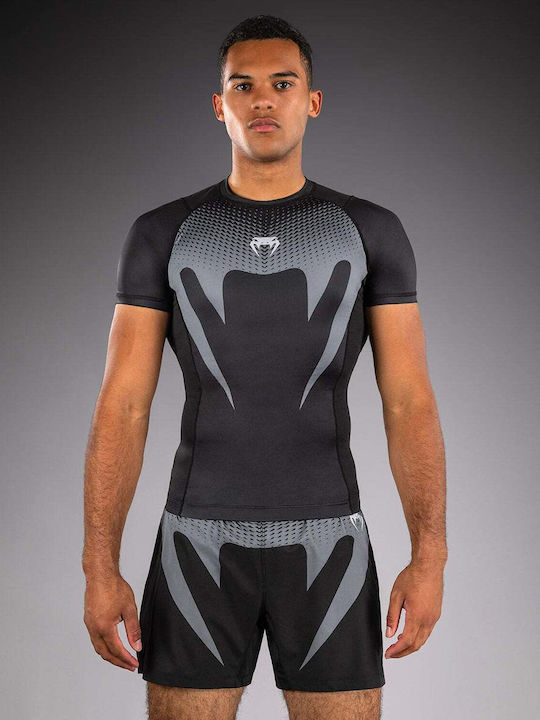 Venum Short Sleeve Shirt VENUM-05915-001 for Jiu-Jitsu Black