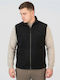 Cardigan Fleece pentru Bărbați Neagră