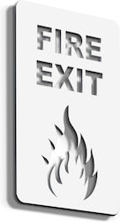 Σήμανση ''fire Exit'' 10x15 Εκ Λευκό Ακρυλικό Πλαστικό Πάχους 3mm Νο588136 Σήμανση ''fire Exit'' 10x15 Εκ Λευκό Ακρυλικό Πλαστικό Πάχους 3mm Νο588136