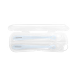 Kikka Boo Boo made of Silicone in Case for 4+ months Blue 2pcs