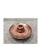 Iliadis Candle Holder Porcelain in Brown Color 12.5x6x12.5cm 1pcs