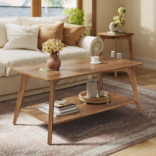 Rechteckig Couchtisch Holz Beige LCT249K01 B100xT55xH45cm