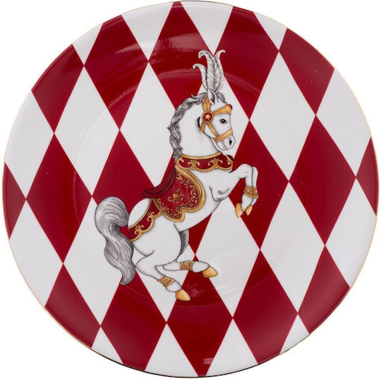 Iliadis Ceramic Decorative Platter Red 20x20x2cm