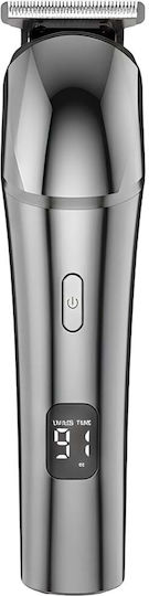 Avizar Rechargeable Waterproof 5w Cordless Hair Clipper Led Display Silver