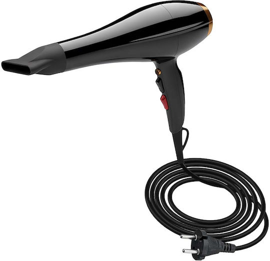 Avizar Sleek Сешоар 1550w Функция За Намаляване На Шума Черен Златист