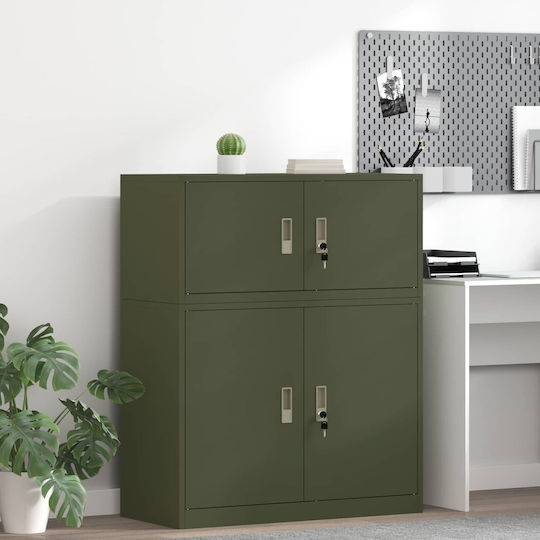 Metallisches Büroaufbewahrungsschubladenschrank Grün 90x40x40cm