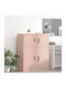 Office Storage Metal Cabinet Pink L90xW40xH40cm