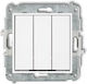 Karlik Triple Command Wall Switch Without Frame White