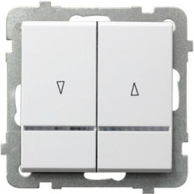 Ospel Sonata Wall Switch Rolling Shutters Double Without Frame White