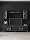 Modern Luxury TV Unit 4 Pieces Black 180 Cm