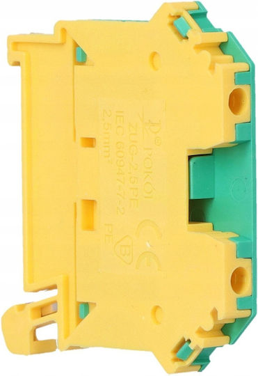 A11-b13z Schutz-Schiene Terminal 1-polig 2,5 Mm² Gelb-Grün Zug-2.5pe