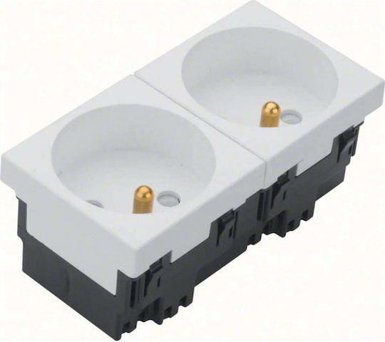 Hager Socket Power Socket White 1pcs
