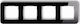 Karlik Quadruple Frame Karlik Icon 12-12-irsz-4 Universal Rounded Glass Effect Matte Black