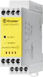 Finder Βιομηχανικό Ρελέ Λυχνίας 7S.34.9.024.4310