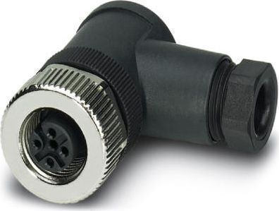 Phoenix Contact Female Angular M12 4-pin Sensor Connector Cable Gland Pg7 Black Sacc-m12fr-4con-pg7-m 1681143